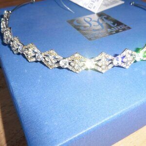 Bel Aire Bridal Silver & Crystal Headband Crown Tiara Headpiece #6095 Gorgeous